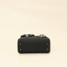 Christian Dior So Black Ultramatte Lady Dior Mini Chain Bag W/ Twilly