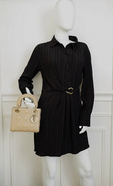 Christian Dior Beige Lady Dior Mini Chain Bag