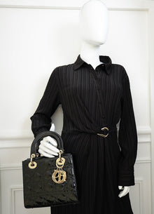 Christian Dior Black Lady Dior Small Bag