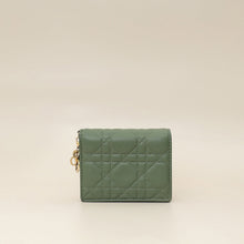 Christian Dior Green Mini Lady Dior Wallet