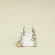 Christian Dior Bicolor Lady Dior Himalaya Crocodile Mini Chain Bag