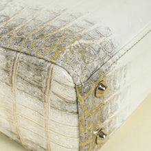 Christian Dior Bicolor Lady Dior Himalaya Crocodile Mini Chain Bag