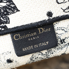 Christian Dior Bicolor Zodiac Embroidered Book Tote Medium Bag