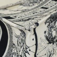 Christian Dior Bicolor Zodiac Embroidered Book Tote Medium Bag
