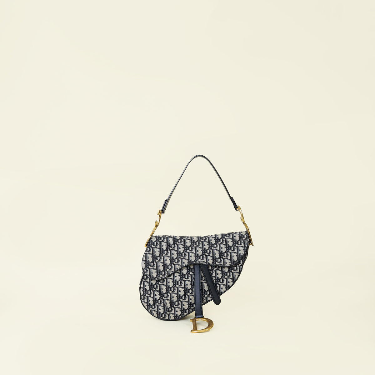 Christian Dior Bicolor  Oblique Saddle Medium Bag