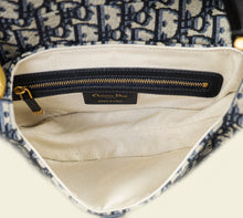 Christian Dior Bicolor  Oblique Saddle Medium Bag