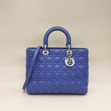Christian Dior Blue Lady Dior Large Bag