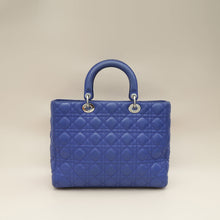 Christian Dior Blue Lady Dior Large Bag