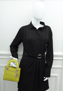 Christian Dior Lime Yellow Lady Dior Mini Bag