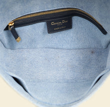 Christian Dior Blue Denim Macrocannage Medium Caro Bag