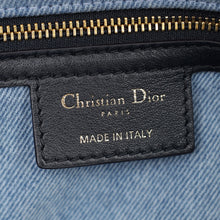 Christian Dior Blue Denim Macrocannage Medium Caro Bag