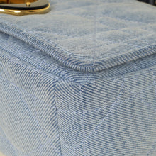 Christian Dior Blue Denim Macrocannage Medium Caro Bag