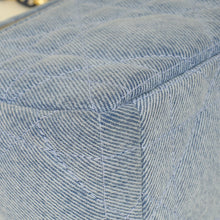 Christian Dior Blue Denim Macrocannage Medium Caro Bag