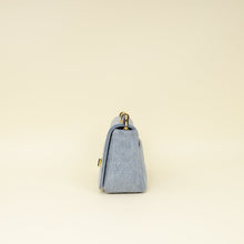 Christian Dior Blue Denim Macrocannage Medium Caro Bag