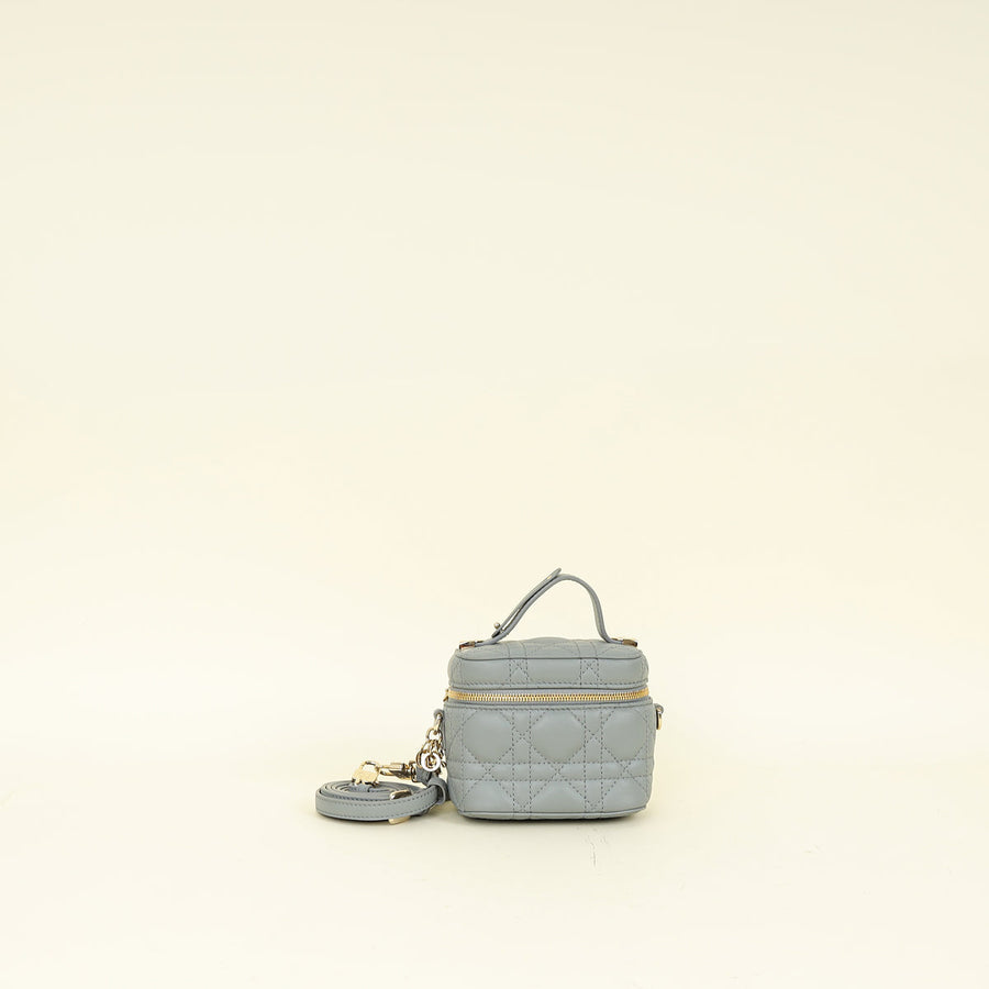 Christian Dior Grey Lady Dior Micro Vanity Case