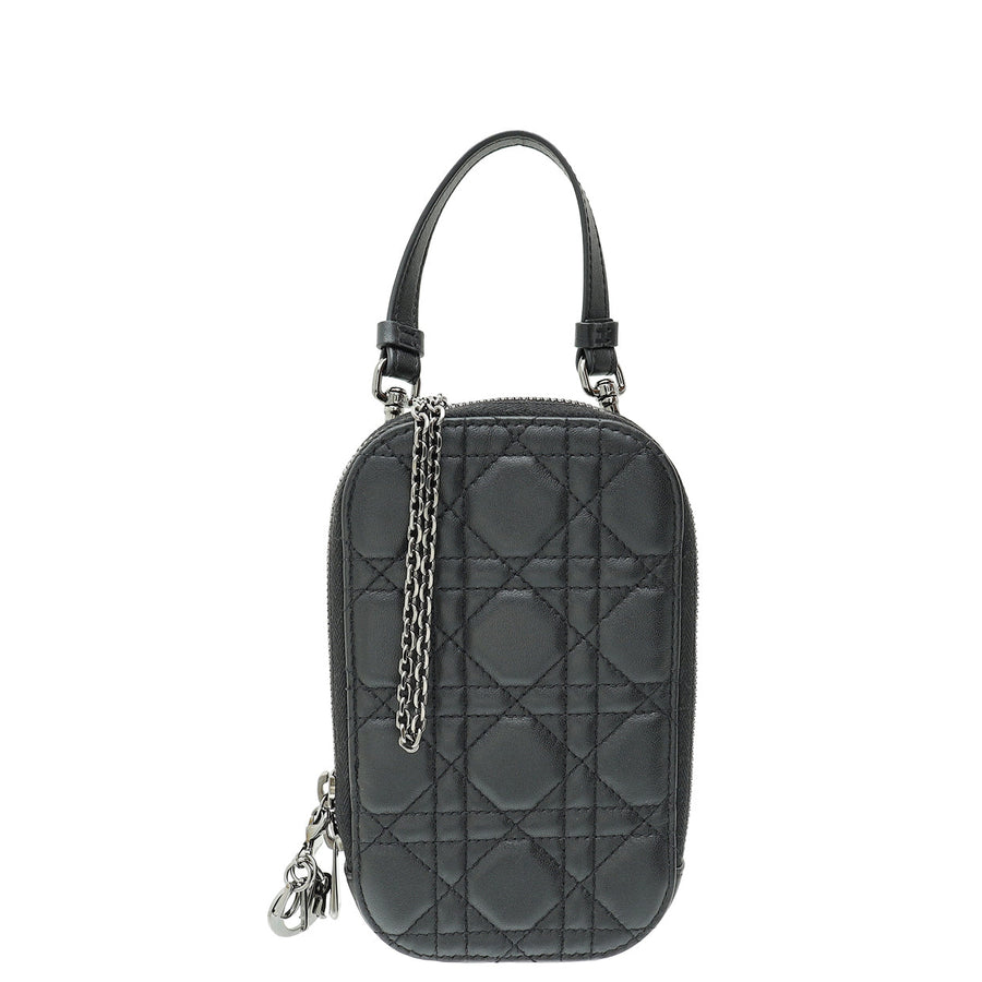 Christian Dior Black Lady Dior Call'in Dior Phone Holder