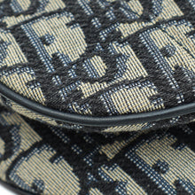 Christian Dior Navy Blue Oblique Saddle Mini Bag W/ Adjustable Strap