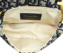 Christian Dior Navy Blue Oblique Saddle Mini Bag W/ Adjustable Strap