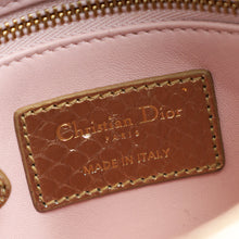 Christian Dior Metallic Champagne Lady Dior Metallic Python Mini Chain Bag