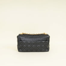 Christian Dior Black Supple Cannage Caro Large Flap Bag