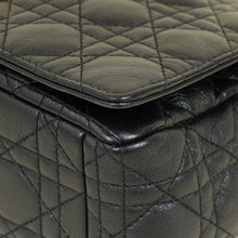 Christian Dior Black Supple Cannage Caro Large Flap Bag