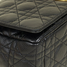 Christian Dior Black Supple Cannage Caro Large Flap Bag