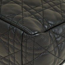 Christian Dior Black Supple Cannage Caro Large Flap Bag