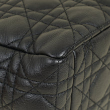 Christian Dior Black Supple Cannage Caro Large Flap Bag