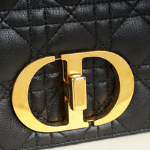 Christian Dior Black Supple Cannage Caro Large Flap Bag
