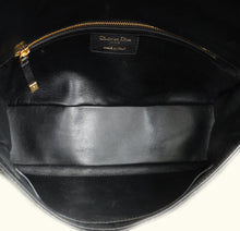 Christian Dior Black Supple Cannage Caro Large Flap Bag