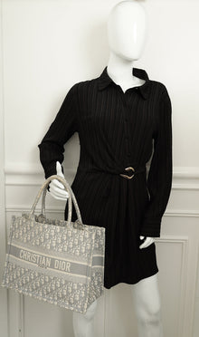 Christian Dior Grey Oblique Book Tote Medium Bag