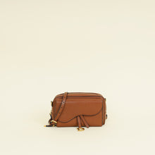 Christian Dior Brown Double Saddle Pouch Crossbody Bag