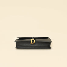 Christian Dior Black Saddle Wallet On Chain Bag