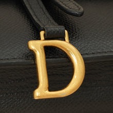 Christian Dior Black Saddle Wallet On Chain Bag