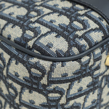 Christian Dior Navy Blue Oblique D-Vibe Medium Bowling Bag
