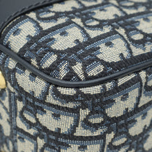 Christian Dior Navy Blue Oblique D-Vibe Medium Bowling Bag