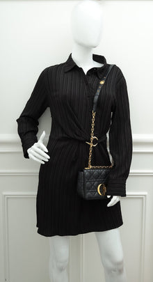 Christian Dior Black Caro Cannage Small Flap Bag