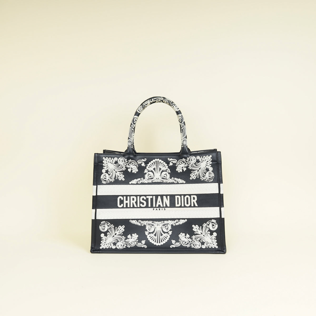 Christian Dior Bandana Embroidery Medium Book Tote Bag