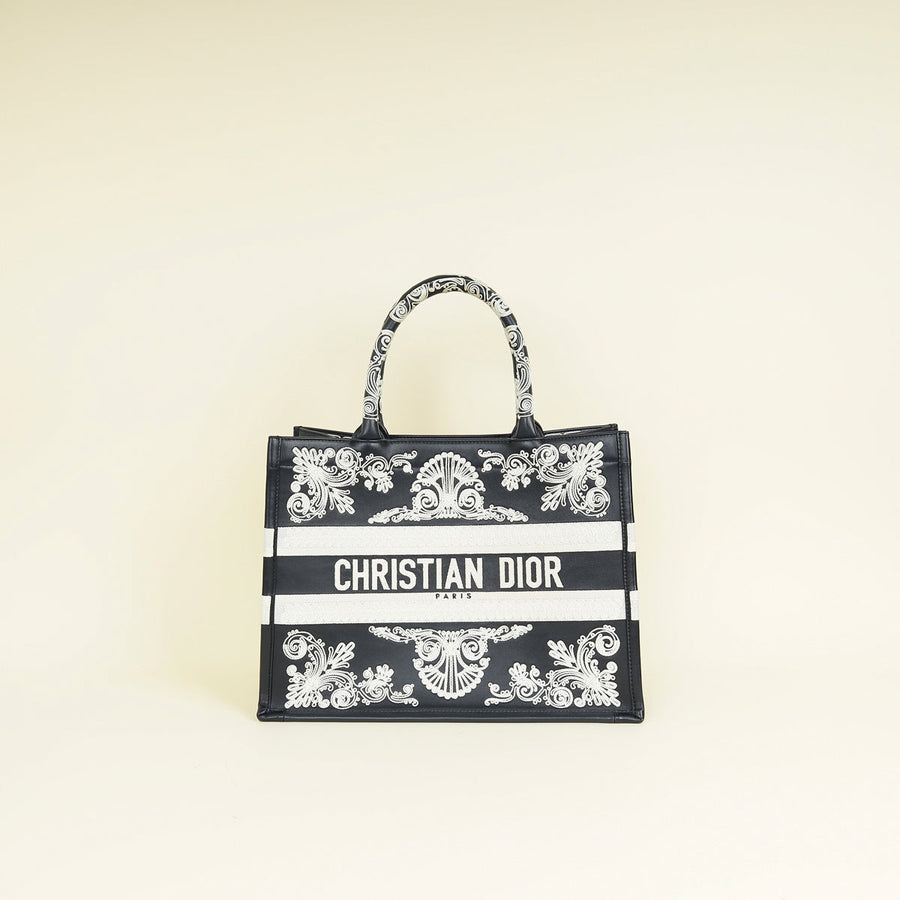 Christian Dior Bandana Embroidery Medium Book Tote Bag