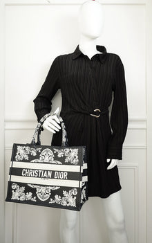 Christian Dior Bandana Embroidery Medium Book Tote Bag