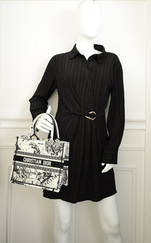 Christian Dior Bicolor Zodiac Embroidery Small Book Tote Bag W/ UP INITIALS