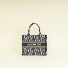 Christian Dior Navy Blue Oblique Small Book Tote Bag w/ UP INITIALS