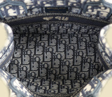Christian Dior Navy Blue Oblique Small Book Tote Bag w/ UP INITIALS