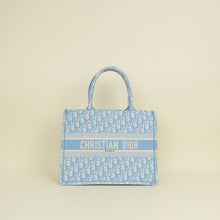 Christian Dior Light Blue Oblique Book Medium Tote Bag