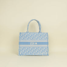 Christian Dior Light Blue Oblique Book Medium Tote Bag