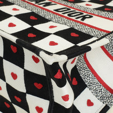 Christian Dior Tricolor Dioramour D-Chess Heart Book Medium Tote Bag