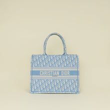 Christian Dior Light Blue Oblique Book Tote Medium Bag W/ USH Initial