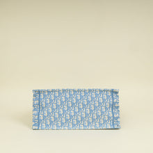 Christian Dior Light Blue Oblique Book Tote Medium Bag W/ USH Initial