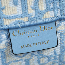 Christian Dior Light Blue Oblique Book Tote Medium Bag W/ USH Initial