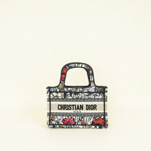 Christian Dior Multicolor Mille Fleurs Embroidery Mini Book Tote Bag W/ UP Initial